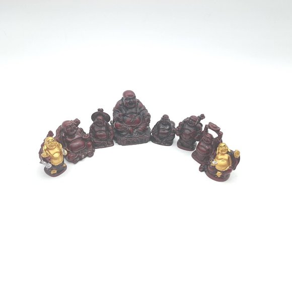 8 Red Fat Buddhas - Picture 3 of 11